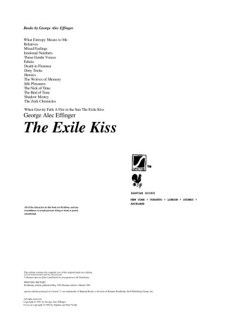 Book cover for Exile Kiss