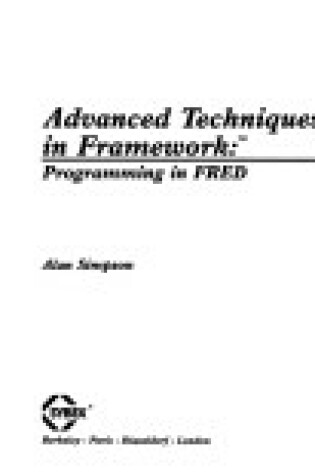 Cover of Advanced Techniques in Framework