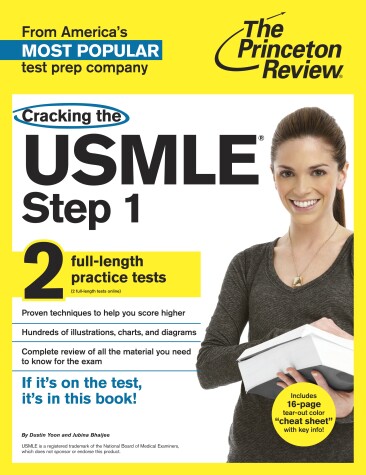 Book cover for Cracking the USMLE Step 1, with 2 Practice Tests