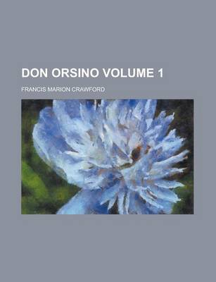 Book cover for Don Orsino Volume 1