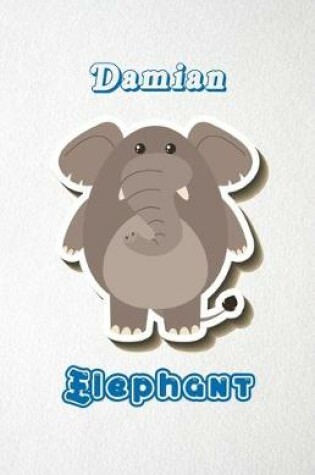 Cover of Damian Elephant A5 Lined Notebook 110 Pages