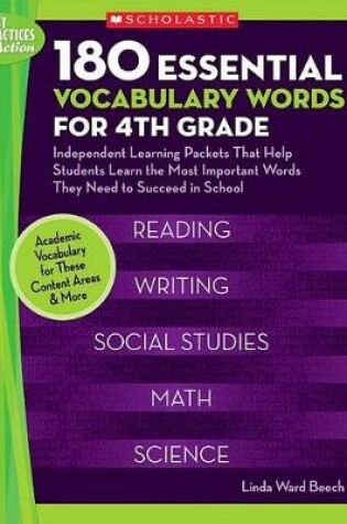 Cover of 180 Essential Vocabulary Words for 4th Grade