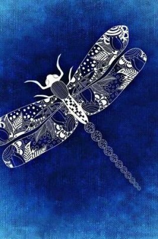 Cover of Cool Abstract Dragonfly Drawing on Blue