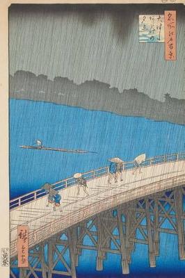 Book cover for Downpour at Ohashi Bridge, Utagawa Hiroshige. Ruled Journal