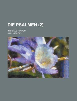 Book cover for Die Psalmen (2); In Bibelstunden