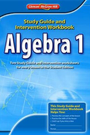 Cover of Algebra 1 Study Guide and Intervention Workbook