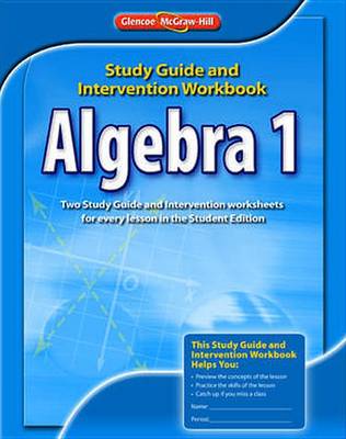 Book cover for Algebra 1 Study Guide and Intervention Workbook
