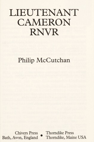 Cover of Lieutenant Cameron Rnvr