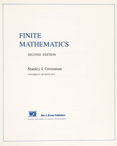 Book cover for Finite Mathematics