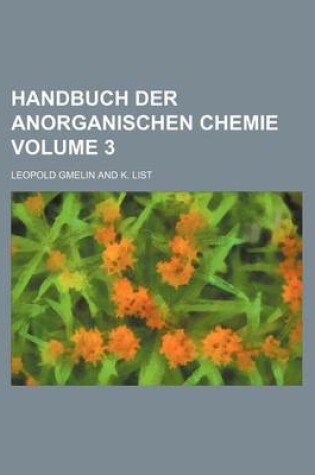 Cover of Handbuch Der Anorganischen Chemie Volume 3