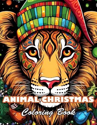 Book cover for Animal Christmas Coloring Book