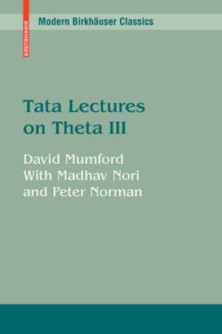 Cover of Tata Lectures on Theta