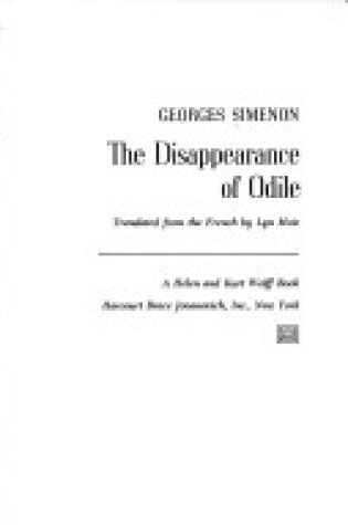 Cover of The Disappearance of Odile
