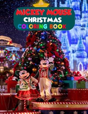 Book cover for Mickey Mouse Christmas Coloring Book.