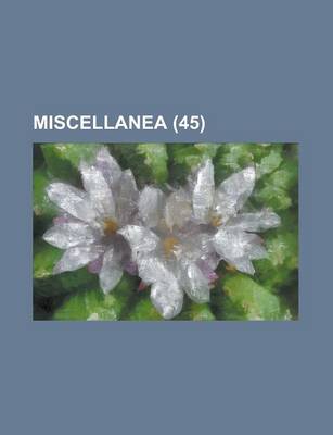 Book cover for Miscellanea (45)