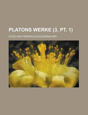 Book cover for Platons Werke (3, PT. 1)