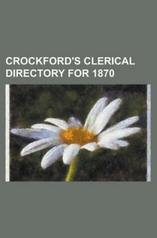Cover of Crockford's Clerical Directory for 1870