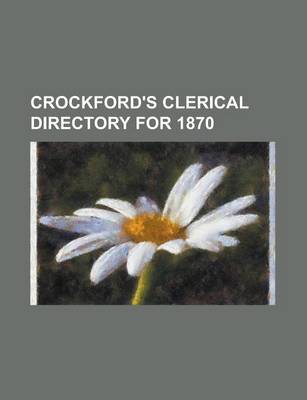 Book cover for Crockford's Clerical Directory for 1870