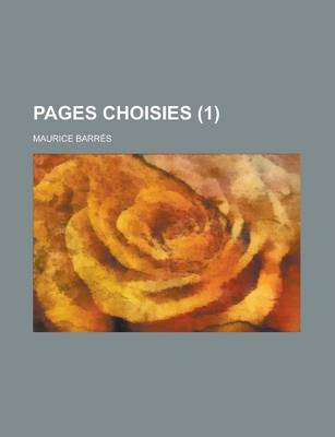 Book cover for Pages Choisies (1)