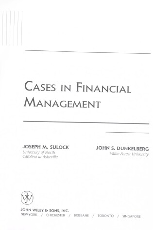 Cover of Cases in Financial Management