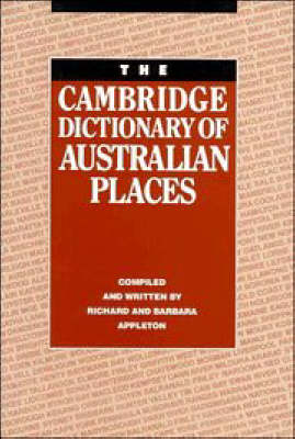 Book cover for The Cambridge Dictionary of Australian Places