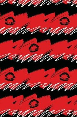 Cover of Bullet Journal Black Lips - Abstract Black and Red Pattern