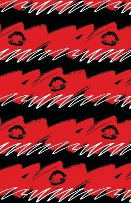 Book cover for Bullet Journal Black Lips - Abstract Black and Red Pattern