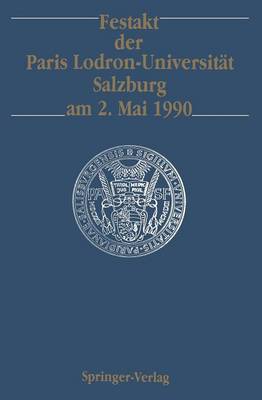 Book cover for Festakt der Paris Lodron-Universität Salzburg am 2. Mai 1990