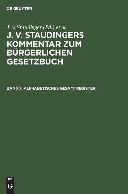 Book cover for Alphabetisches Gesamtregister