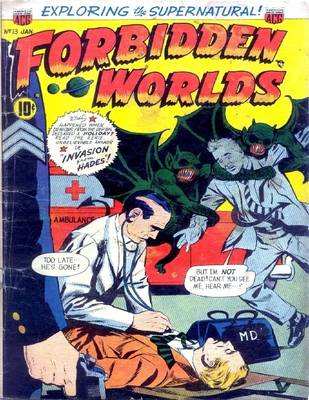 Book cover for Forbidden Worlds Number 13 Horror Comic Book