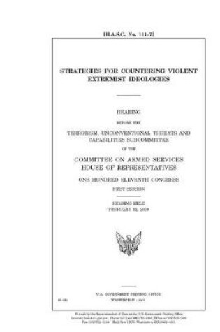 Cover of Strategies for countering violent extremist ideologies