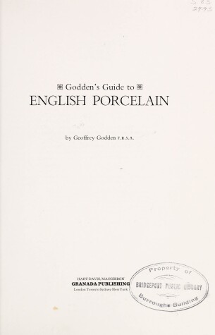 Book cover for Guide to English Porcelain