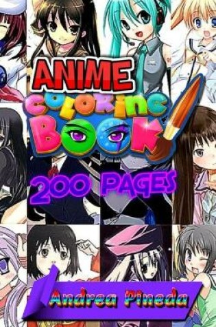 Cover of Anime Coloring Book 200 Pages