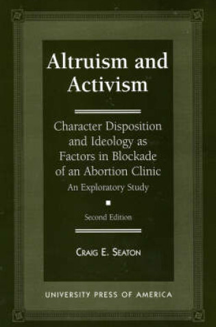 Cover of Altruism and Activism