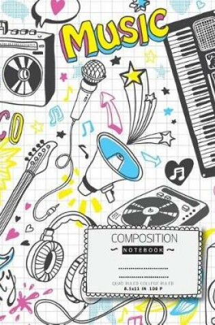 Cover of Quad ruled College ruled Music Composition notebook