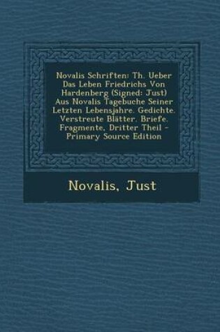 Cover of Novalis Schriften