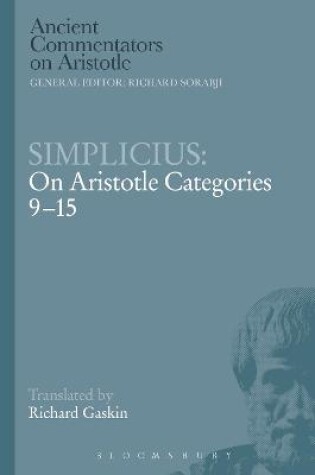 Cover of Simplicius: On Aristotle Categories 9-15