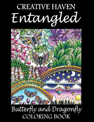 Book cover for Creative Haven Entangled Butterfly and Dragonfly Coloring Book