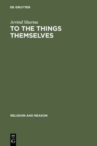 Cover of To the Things Themselves