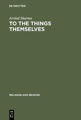 Book cover for To the Things Themselves