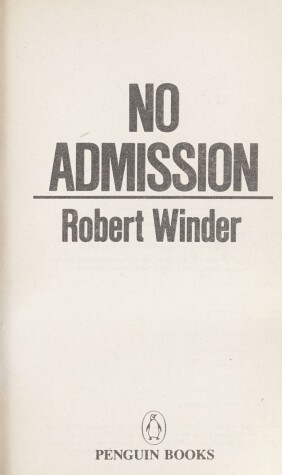 Book cover for Winder Robert : No Admission