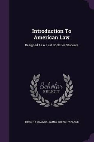 Cover of Introduction to American Law