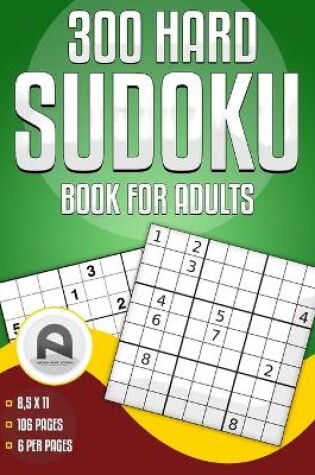 Cover of 300 Hard Sudoku Book For Adults