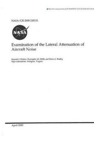 Cover of Examination of the Lateral Attenuation of Aircraft Noise