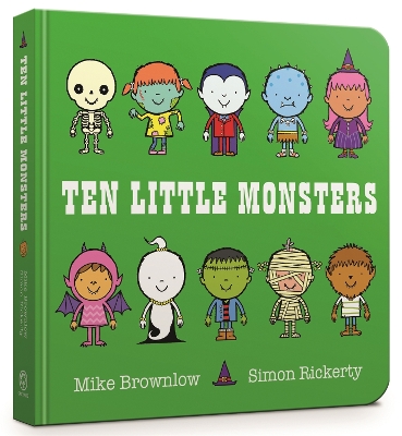 Book cover for Ten Little Monsters Board Book
