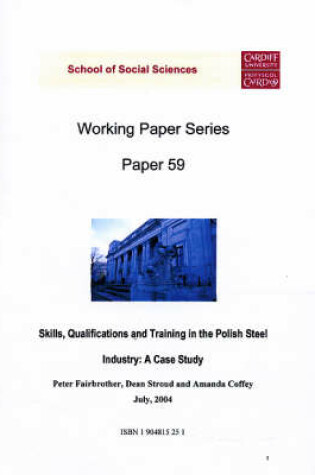 Cover of Skills, Qualifications and Training in the Polish Steel Industry