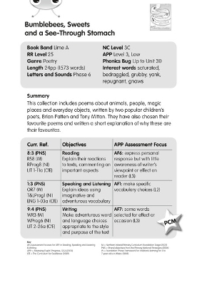 Book cover for BC Lime A/3C Bumblebees, Sweets and a See-Through Stomach Guided Reading Cards