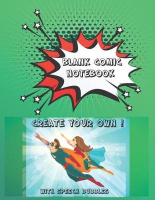 Book cover for Blank Comic Notebook with Speech Bubbles