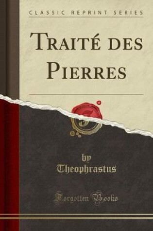 Cover of Traite Des Pierres (Classic Reprint)