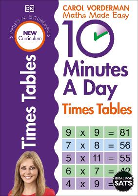 Cover of 10 Minutes A Day Times Tables, Ages 9-11 (Key Stage 2)